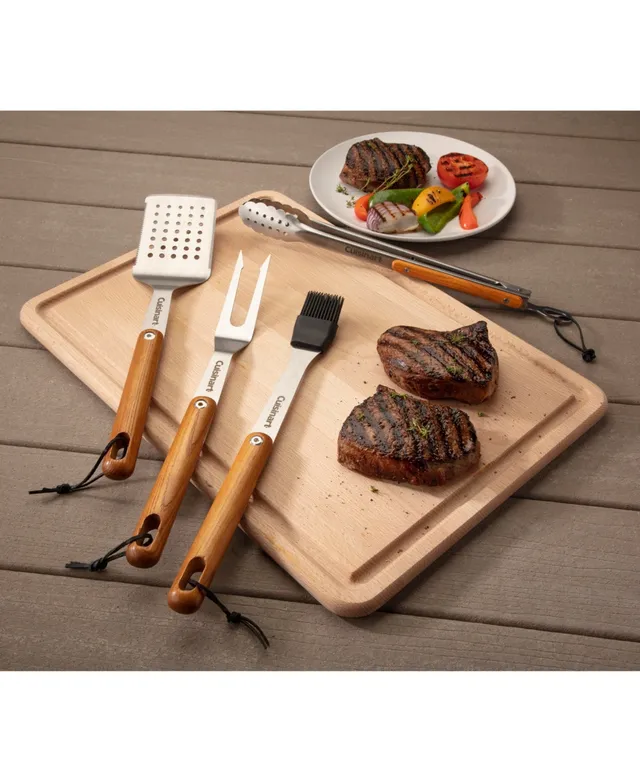 Cuisinart 4-Piece Ashwood Grill Tool Set