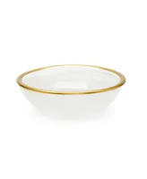 Alabaster Dip Bowls with Rim, Set of 6 - Gold