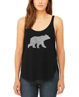 Women's Premium Word Art Flowy Mama Bear Tank Top