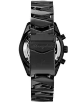 Abingdon Co. Women's Jordan Chronograph Multifunctional Black Stainless Steel Bracelet Watch 40mm