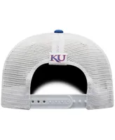 Men's Top of the World Royal, White Kansas Jayhawks Trucker Snapback Hat