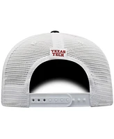 Men's Top of the World Black, White Texas Tech Red Raiders Trucker Snapback Hat
