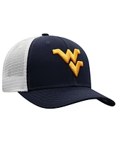Men's Top of the World Navy, White West Virginia Mountaineers Trucker Snapback Hat