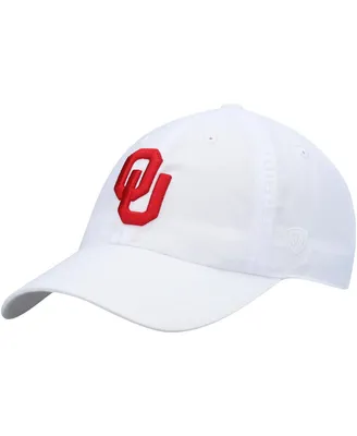 Men's Top of The World White Oklahoma Sooners Staple Adjustable Hat
