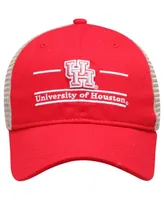 Men's The Game Red Houston Cougars Split Bar Trucker Adjustable Hat