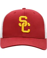 Men's Top of the World Cardinal, White Usc Trojans Trucker Snapback Hat