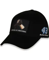 Men's Checkered Flag Black Bubba Wallace #BlackLivesMatter Adjustable Hat