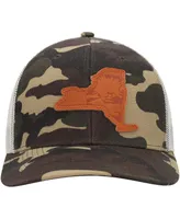 Men's Local Crowns Camo New York Icon Woodland State Patch Trucker Snapback Hat