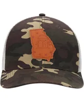 Men's Local Crowns Camo Georgia Icon Woodland State Patch Trucker Snapback Hat