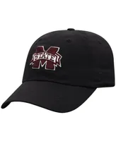 Men's Top of the World Black Mississippi State Bulldogs Staple Adjustable Hat