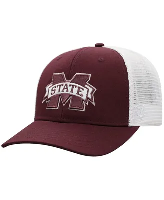 Men's Top of the World Maroon, White Mississippi State Bulldogs Trucker Snapback Hat