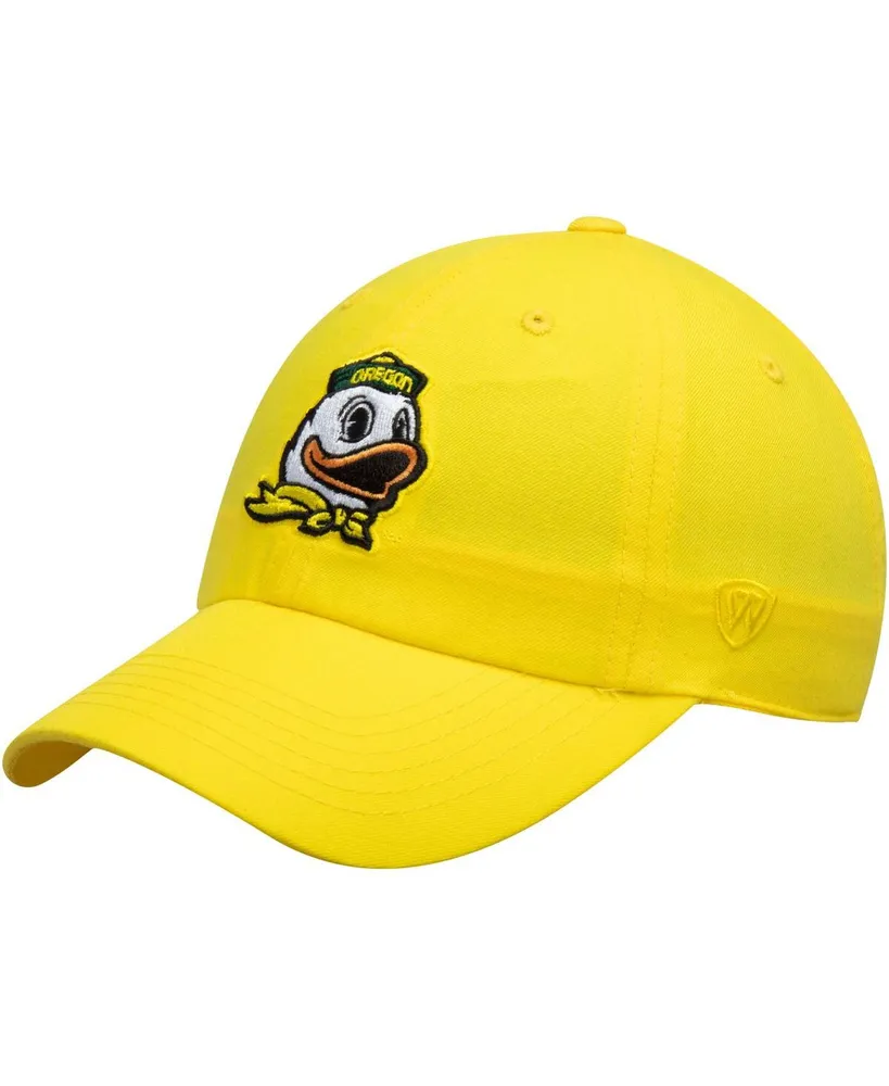 Men's Top of the World Yellow Oregon Ducks Primary Logo Staple Adjustable Hat