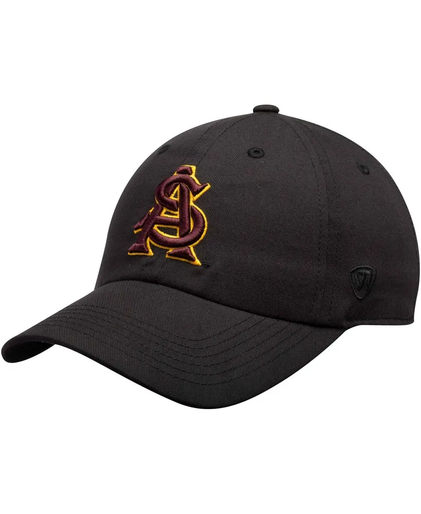 Men's Top of the World Black Arizona State Sun Devils Staple Adjustable Hat