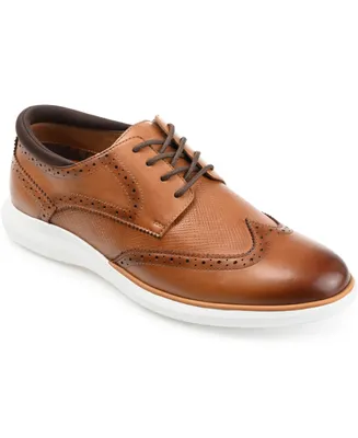 Thomas & Vine Men's Savage Embossed Wingtip Derby Dress Shoes