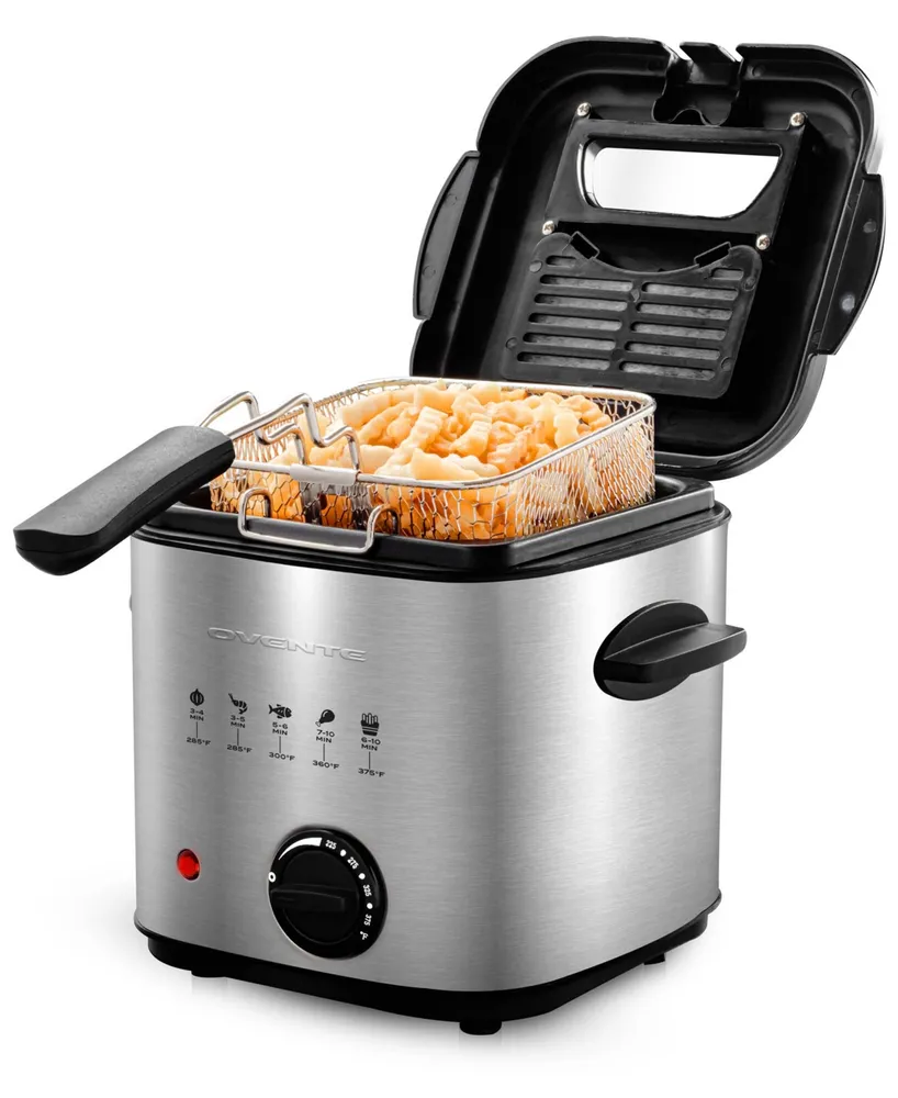 Ovente Electric Deep Fryer with Removable Basket - Silver