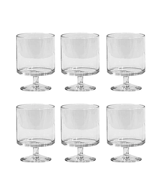 TarHong Stacking Wine Premium Acrylic Goblet Glasses, Set of 6