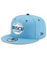 Men's New Era Light Blue Kevin Harvick Busch Light 9Fifty Snapback Adjustable Hat