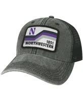 Men's Black Northwestern Wildcats Sun & Bars Dashboard Trucker Snapback Hat