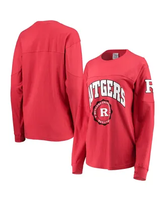 Women's Pressbox Scarlet Rutgers Knights Edith Long Sleeve T-shirt