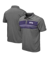 Men's Colosseum Heathered Charcoal Tcu Horned Frogs Smithers Polo Shirt