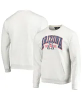 Men's League Collegiate Wear Heathered Gray Arizona Wildcats Upperclassman Pocket Pullover Sweatshirt