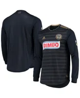 Men's adidas Navy Philadelphia Union 2018 Away Authentic Long Sleeve Jersey