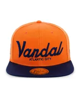 Men's Physical Culture Orange Vandal Athletic Club Black Fives Snapback Adjustable Hat