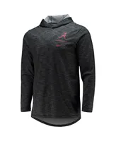 Men's Nike Black Alabama Crimson Tide Slub Space-Dye Performance Long Sleeve Hoodie T-shirt