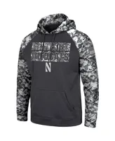 Men's Colosseum Charcoal Northwestern Wildcats Oht Military-Inspired Appreciation Digital Camo Pullover Hoodie
