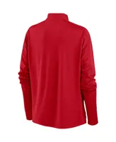 Women's Nike Red St. Louis Cardinals Primetime Local Touch Pacer Quarter-Zip Top