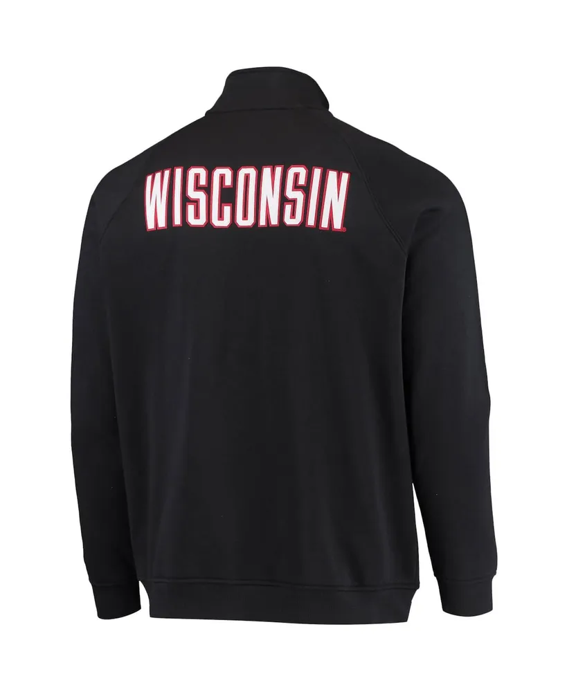 Men's Under Armour Black Wisconsin Badgers Raglan Game Day Triad Full-Zip Jacket