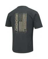 Men's Colosseum Heathered Black Texas Longhorns Oht Military-Inspired Appreciation Flag 2.0 T-shirt