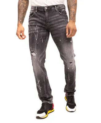 Ron Tomson Men's Modern Drip Denim Jeans