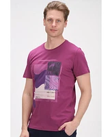 Ron Tomson Men's Modern Print Fitted Admission T-shirt