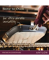 Anolon Accolade Forged Hard-Anodized Nonstick Square Grill Pan, 11-Inch, Moonstone