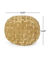 Negley Modern Glam Weave Round Pouf