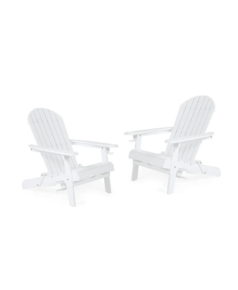 Bellwood Outdoor Folding Adirondack Chairs Set