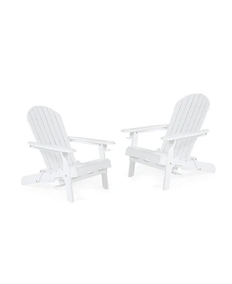 Bellwood Outdoor Folding Adirondack Chairs Set