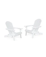 Bellwood Outdoor Folding Adirondack Chairs Set