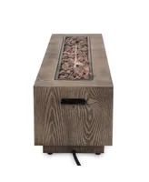 Wellington Outdoor Rectangular Fire Pit with Tank Holder