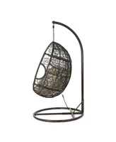 Kylie Outdoor Hanging Basket Chair with Water Resistant Cushions