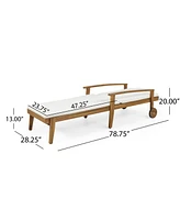 Jason Outdoor Chaise Lounge with Water Resistant Cushion