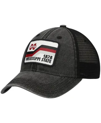 Men's Black Mississippi State Bulldogs Sun & Bars Dashboard Trucker Snapback Hat