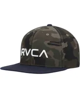 Men's Rvca Camo, Navy Twill Ii Snapback Hat