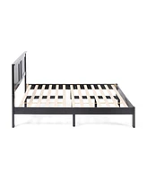 Norland Modern Farmhouse Acacia Wood Bed Platform