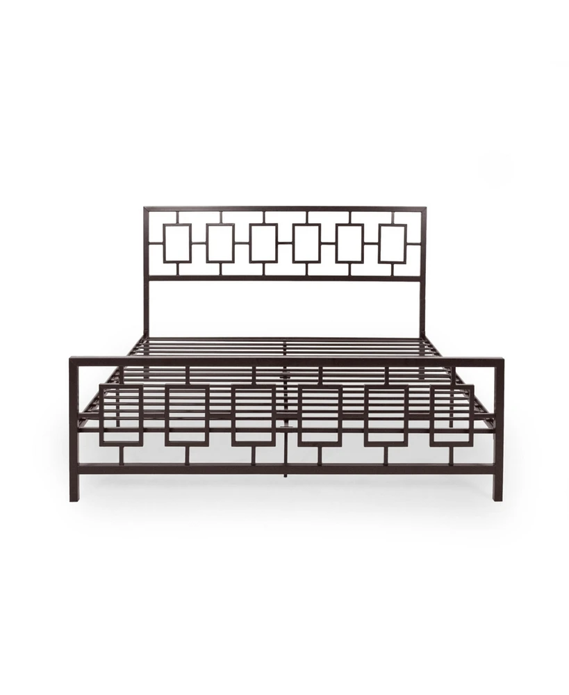 Claudia Modern Iron Bed Frame, King