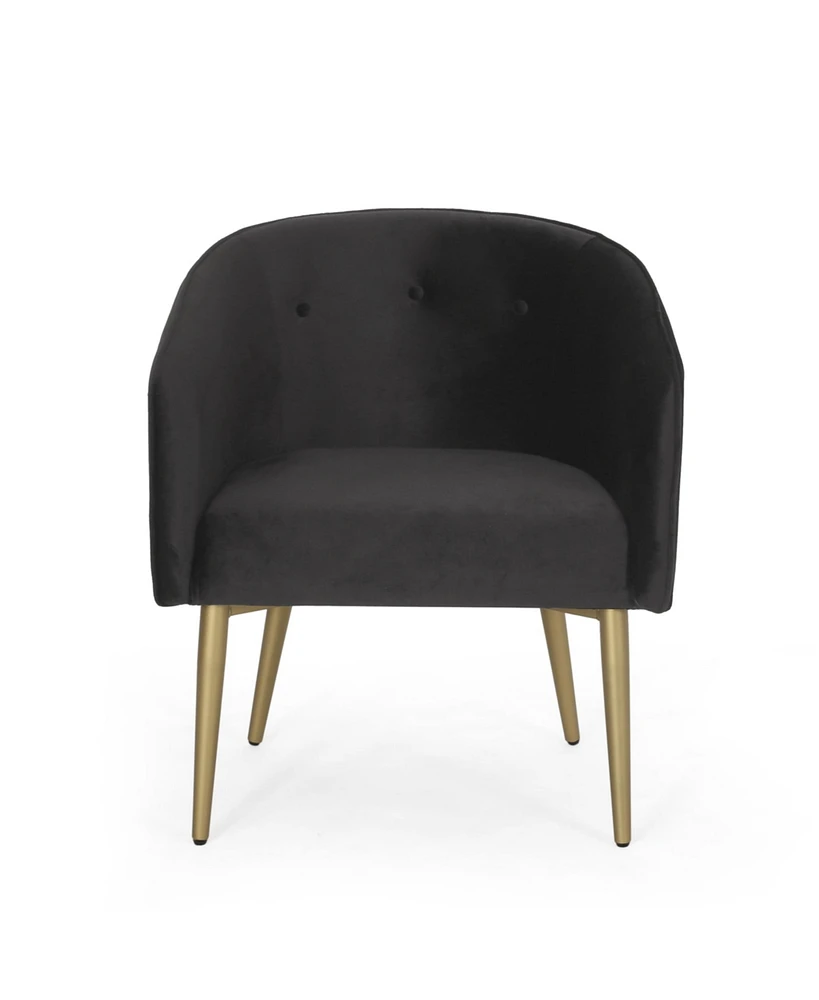 Deshler Modern Glam Tufted Velvet Dining Chair