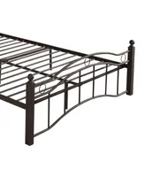 Bouvardia Contemporary Iron Bed Frame, King