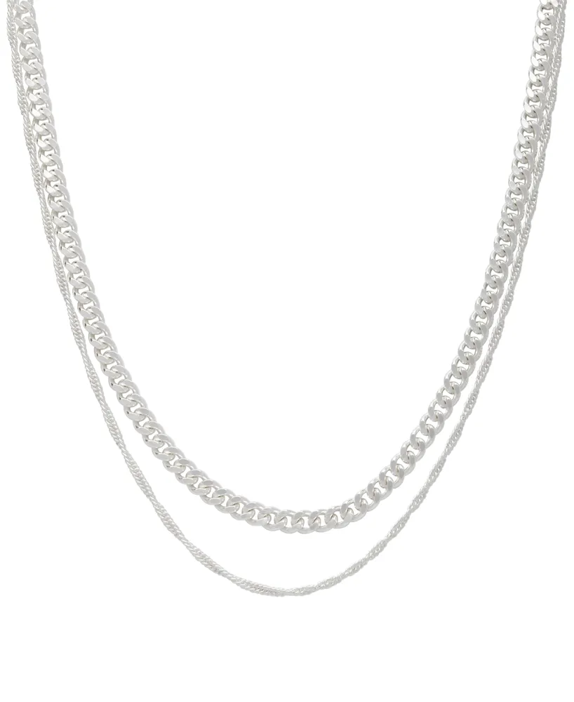 And Now This Women's Double Chain Necklace 16" + 2" extender and 18" + 2" extender