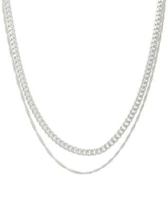 And Now This Women's Double Chain Necklace 16" + 2" extender and 18" + 2" extender